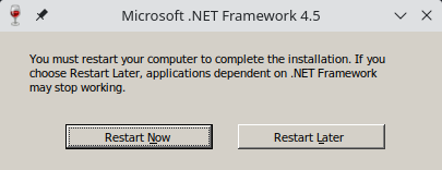 .NET Framework 4.5 restart dialog