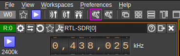 Upper left portion of the whole SDRAngen window highlighting the &lsquo;Add feature&rsquo; button